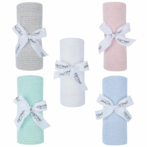 Baby-Boys-and-Girls-Soft-Cellular-Blanket-Cotton-Pram-Cot-Moses-Basket-Crib-Wrap