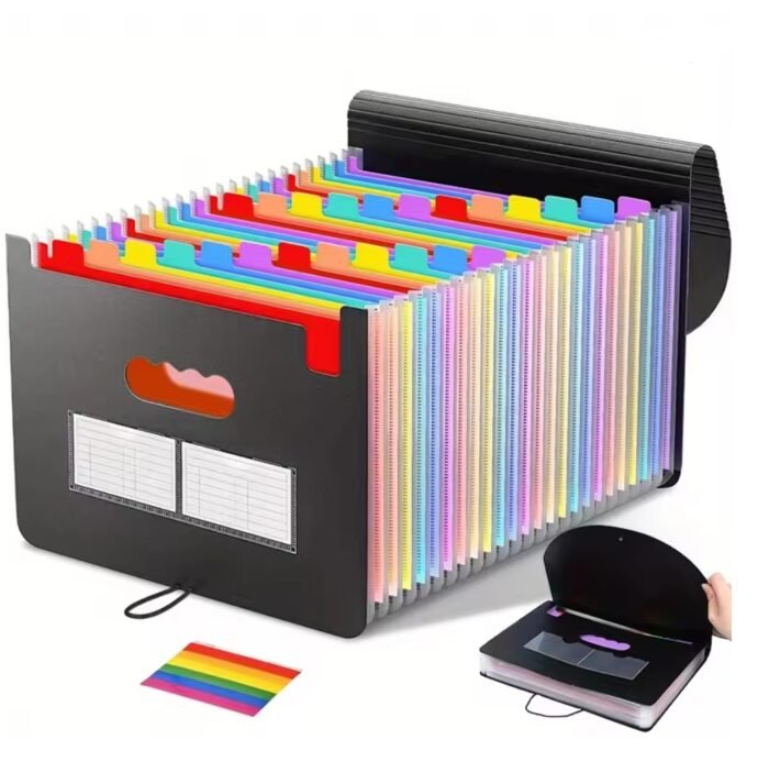 File Organizers - Multiple Pockets Multi Color Folder
