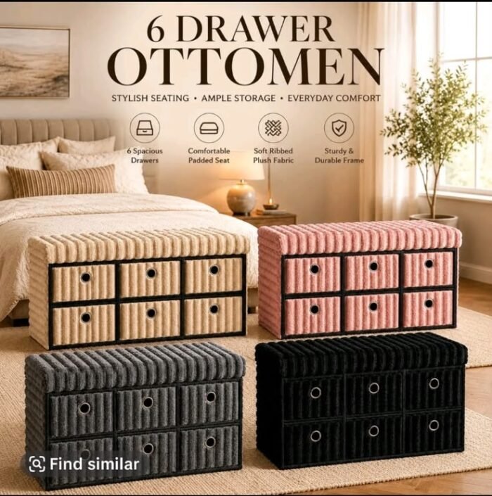 6 DRAWER OTTOMEN